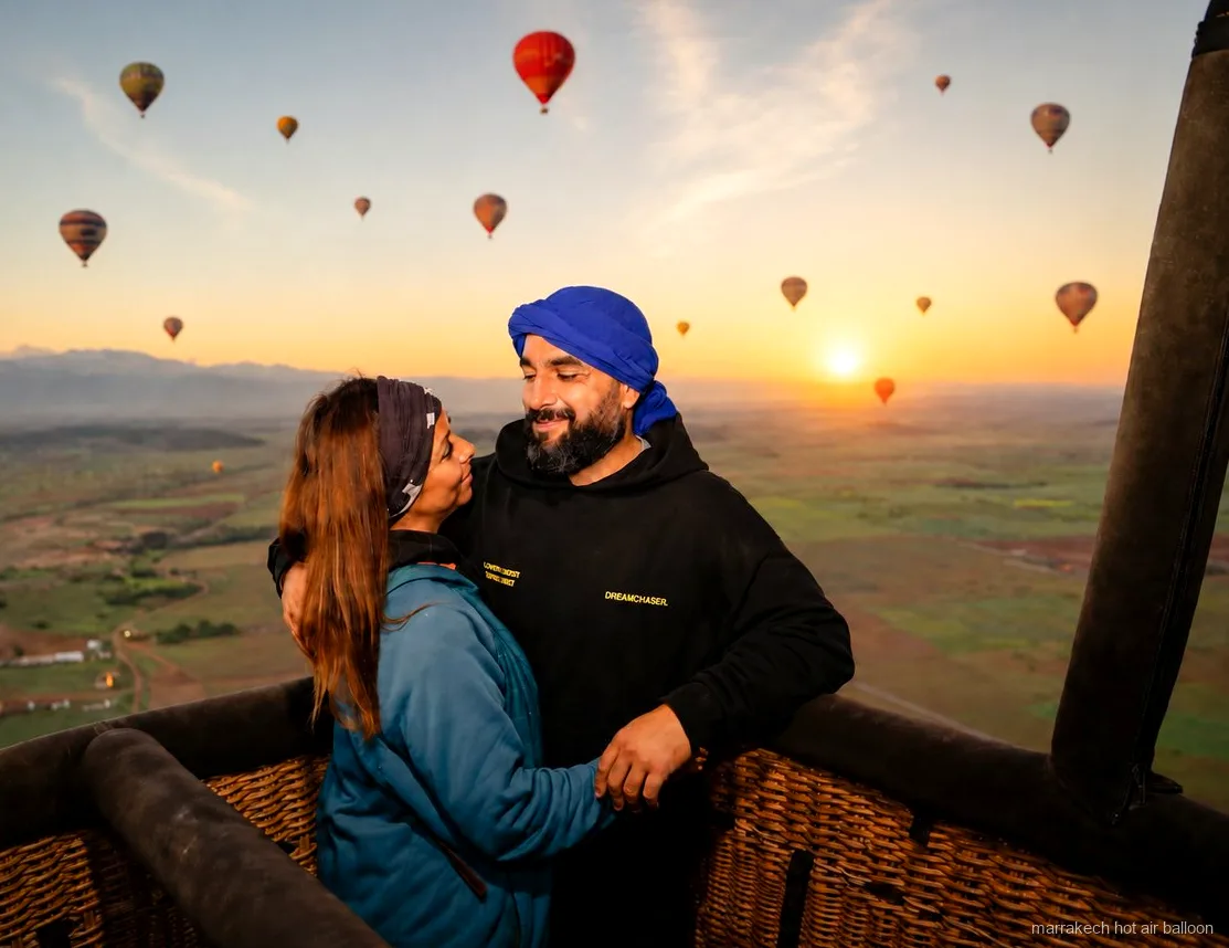 Unterteilter Heißluftballonkorb für die Marrakesch-Komfortfahrt