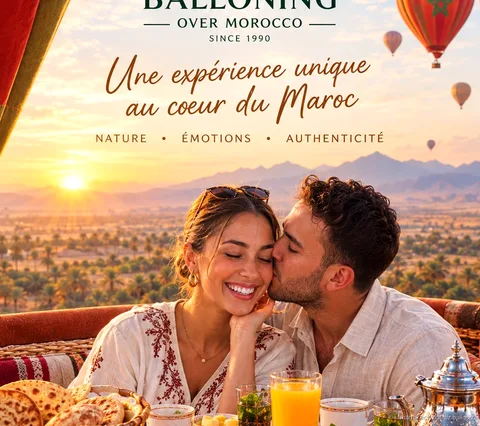 Breakfast served on board a private Marrakech balloon flight