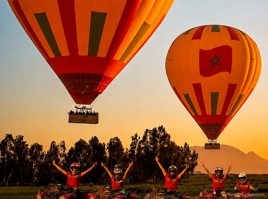 Vol en montgolfière avant un combiné quad à Marrakech